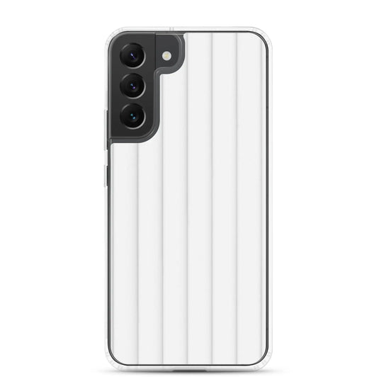 Soft White Striped Squishy Style Flexible Clear Samsung Case Bump Resistant Corners CREATIVETECH