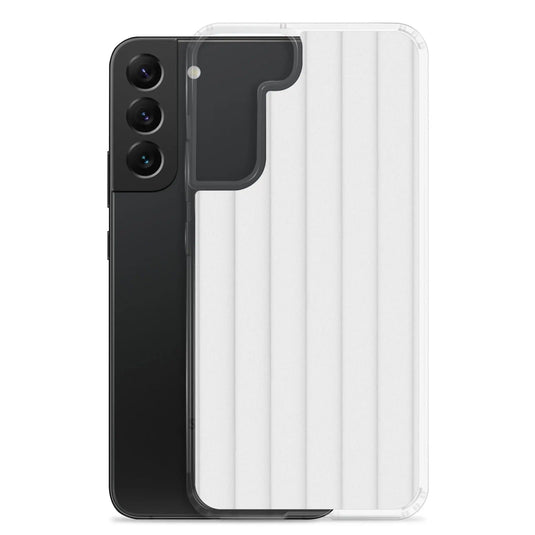 Soft White Striped Squishy Style Flexible Clear Samsung Case Bump Resistant Corners CREATIVETECH