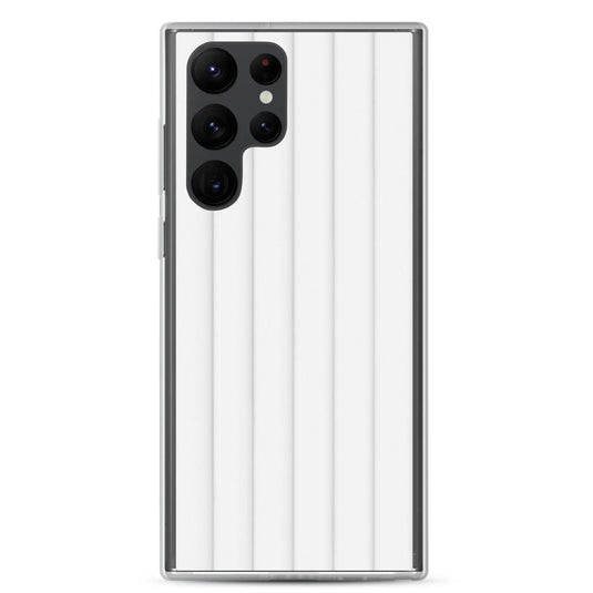 Soft White Striped Squishy Style Flexible Clear Samsung Case Bump Resistant Corners CREATIVETECH
