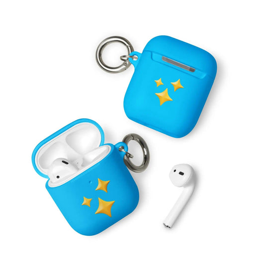 Twinkling Stars Shock Resistant 2-in-1 Tough AirPods Case with Metal Carabiner Various Colors CREATIVETECH