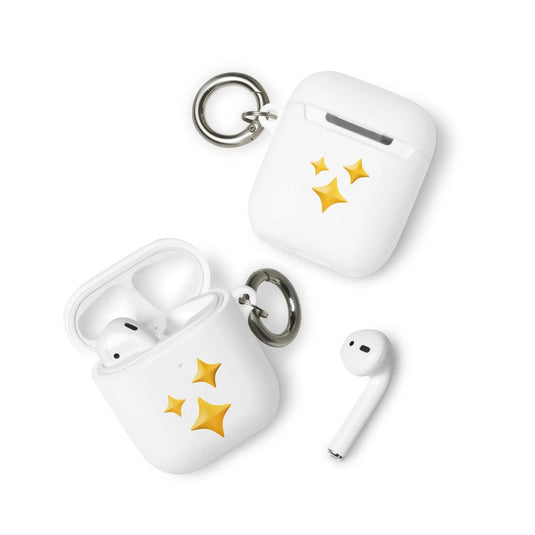 Twinkling Stars Shock Resistant 2-in-1 Tough AirPods Case with Metal Carabiner Various Colors CREATIVETECH
