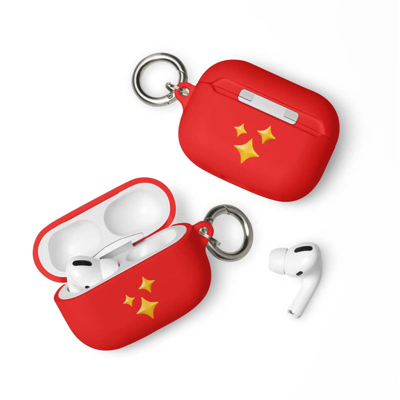 Load image into Gallery viewer, Twinkling Stars Shock Resistant 2-in-1 Tough AirPods Case with Metal Carabiner Various Colors CREATIVETECH