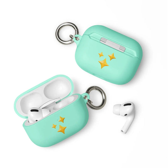 Twinkling Stars Shock Resistant 2-in-1 Tough AirPods Case with Metal Carabiner Various Colors CREATIVETECH