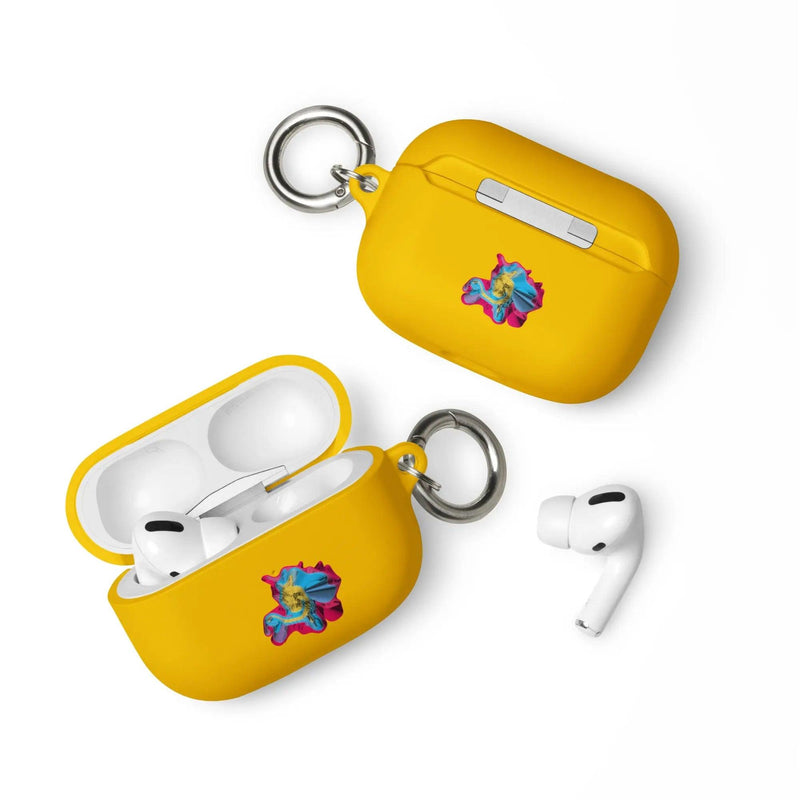 Load image into Gallery viewer, Warm Colorful Waves 2-in-1 Cool Shock Resistant Tough AirPods Case with Metal Carabiner CREATIVETECH