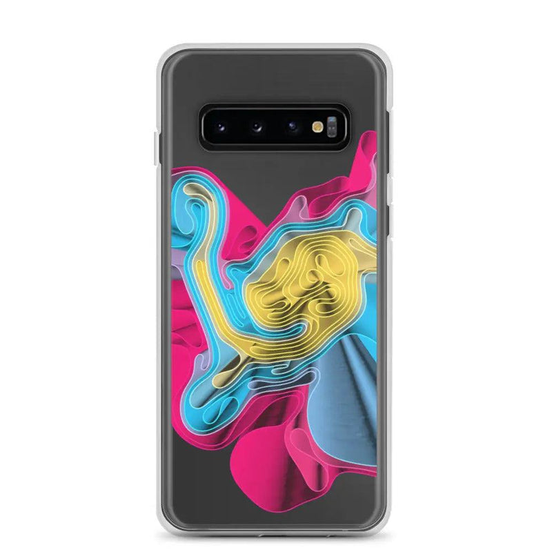 Load image into Gallery viewer, Warm Colorful Waves Flexible Clear Samsung Case Bump Resistant Corners CREATIVETECH