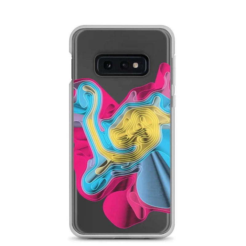 Load image into Gallery viewer, Warm Colorful Waves Flexible Clear Samsung Case Bump Resistant Corners CREATIVETECH