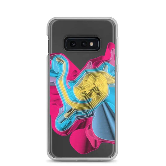 Warm Colorful Waves Flexible Clear Samsung Case Bump Resistant Corners CREATIVETECH