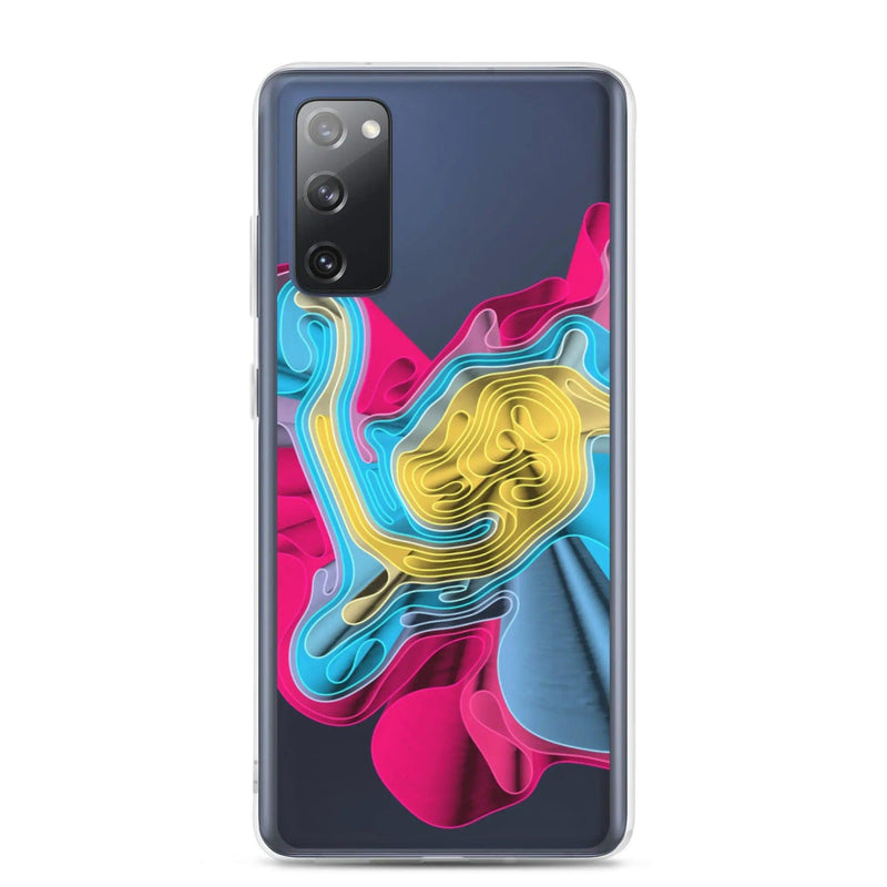 Load image into Gallery viewer, Warm Colorful Waves Flexible Clear Samsung Case Bump Resistant Corners CREATIVETECH