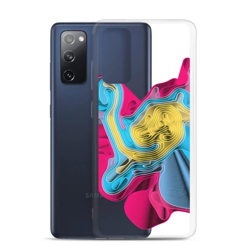 Load image into Gallery viewer, Warm Colorful Waves Flexible Clear Samsung Case Bump Resistant Corners CREATIVETECH