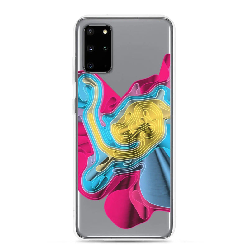 Load image into Gallery viewer, Warm Colorful Waves Flexible Clear Samsung Case Bump Resistant Corners CREATIVETECH