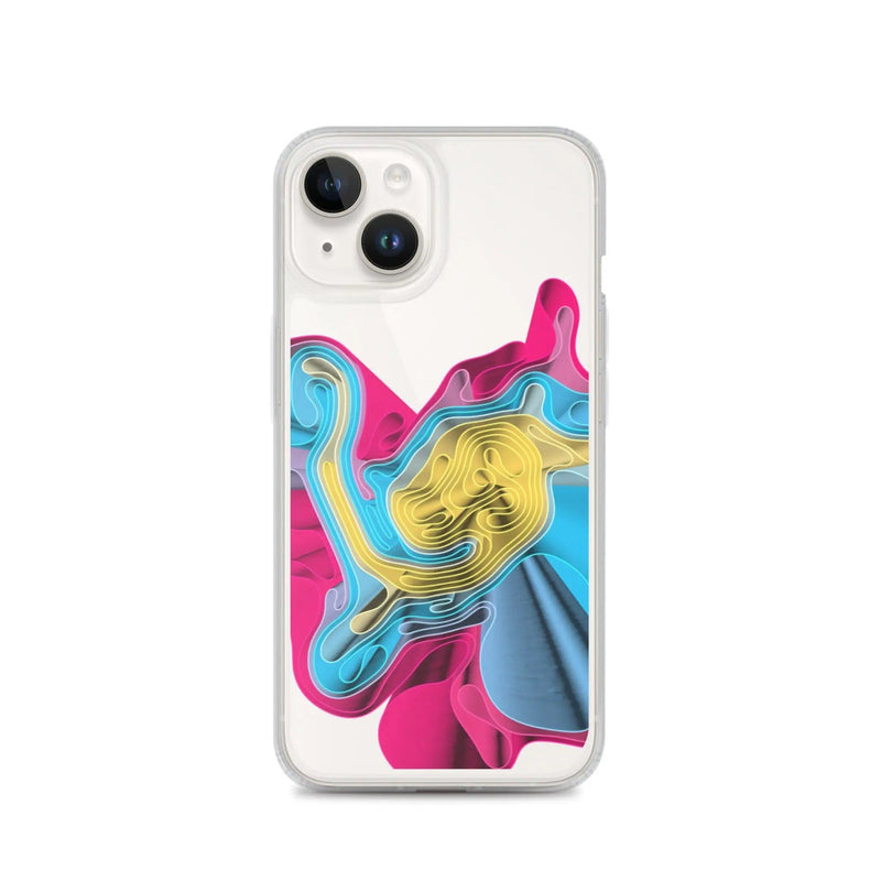 Load image into Gallery viewer, Warm Colorful Waves Flexible Clear iPhone Case Bump Resistant Corners CREATIVETECH