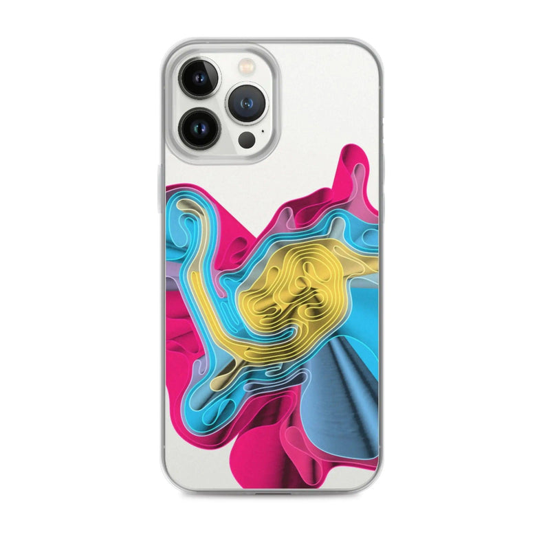 Load image into Gallery viewer, Warm Colorful Waves Flexible Clear iPhone Case Bump Resistant Corners CREATIVETECH