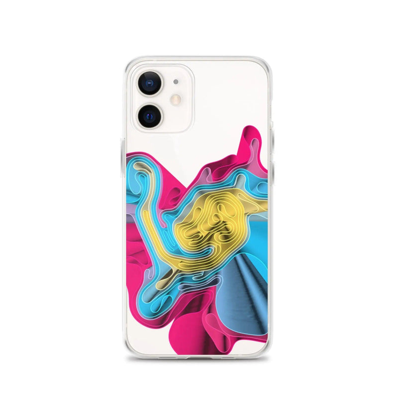 Load image into Gallery viewer, Warm Colorful Waves Flexible Clear iPhone Case Bump Resistant Corners CREATIVETECH