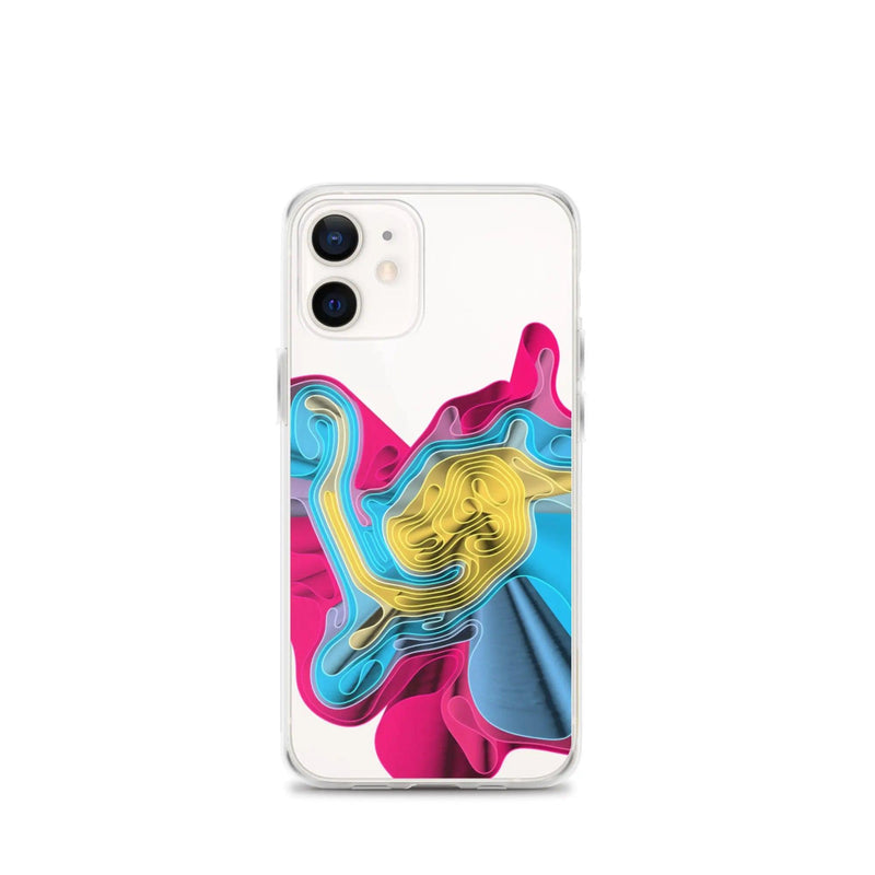 Load image into Gallery viewer, Warm Colorful Waves Flexible Clear iPhone Case Bump Resistant Corners CREATIVETECH