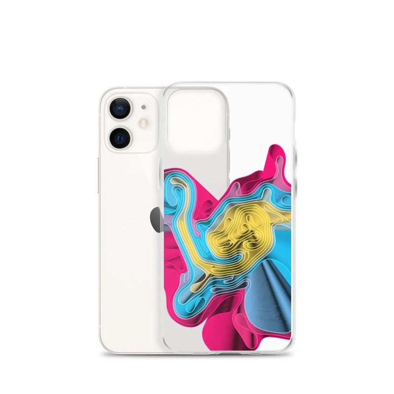 Load image into Gallery viewer, Warm Colorful Waves Flexible Clear iPhone Case Bump Resistant Corners CREATIVETECH