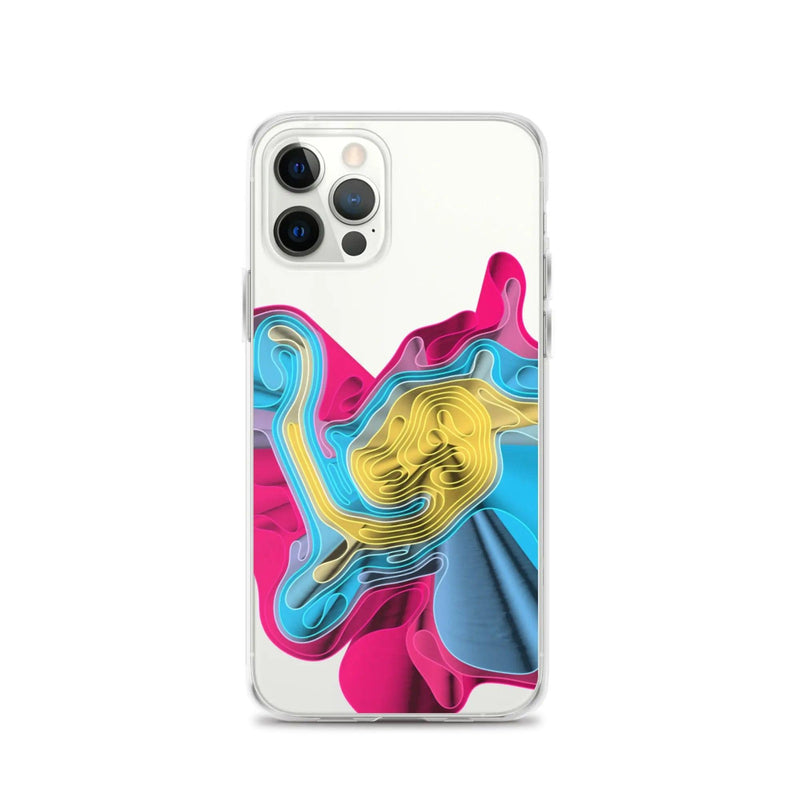 Load image into Gallery viewer, Warm Colorful Waves Flexible Clear iPhone Case Bump Resistant Corners CREATIVETECH