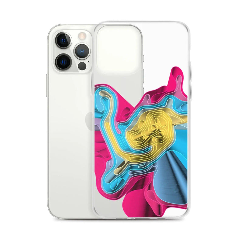 Load image into Gallery viewer, Warm Colorful Waves Flexible Clear iPhone Case Bump Resistant Corners CREATIVETECH