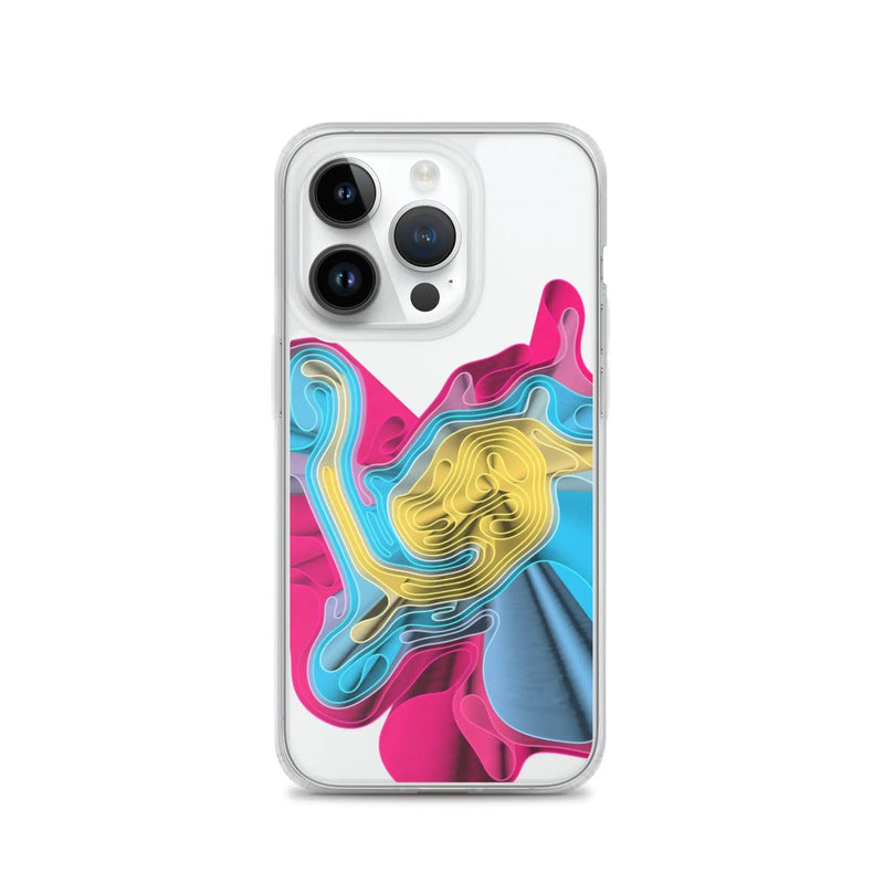 Load image into Gallery viewer, Warm Colorful Waves Flexible Clear iPhone Case Bump Resistant Corners CREATIVETECH