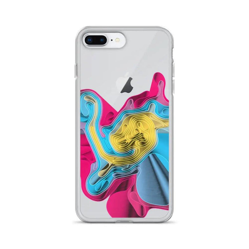 Load image into Gallery viewer, Warm Colorful Waves Flexible Clear iPhone Case Bump Resistant Corners CREATIVETECH