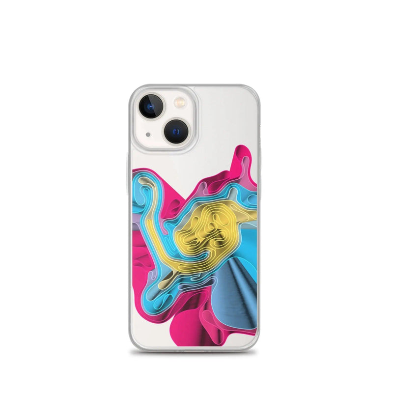 Load image into Gallery viewer, Warm Colorful Waves Flexible Clear iPhone Case Bump Resistant Corners CREATIVETECH