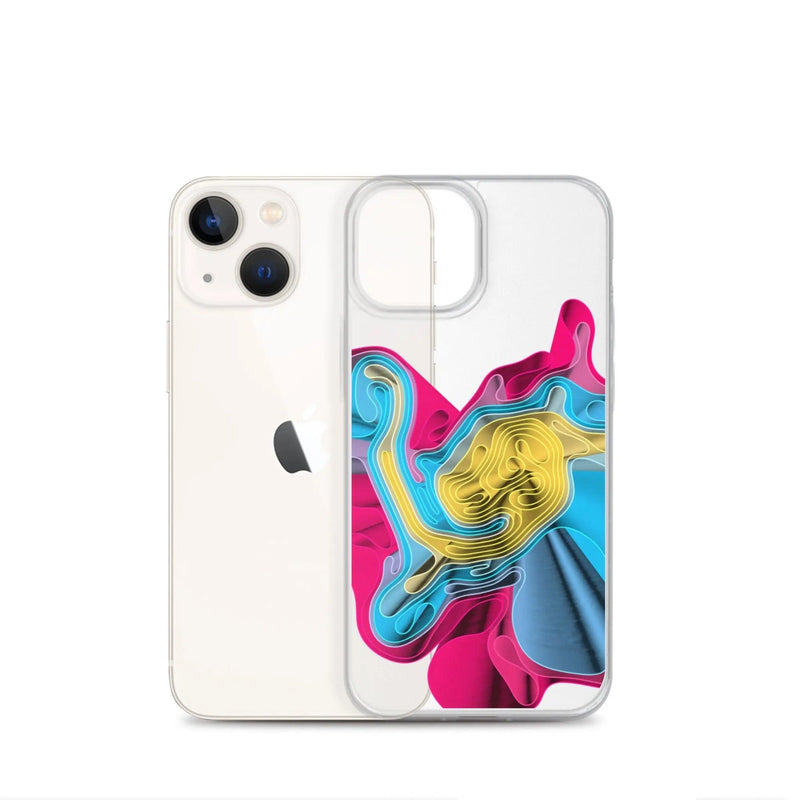Load image into Gallery viewer, Warm Colorful Waves Flexible Clear iPhone Case Bump Resistant Corners CREATIVETECH