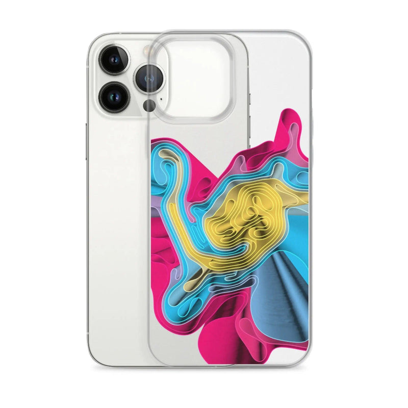 Load image into Gallery viewer, Warm Colorful Waves Flexible Clear iPhone Case Bump Resistant Corners CREATIVETECH