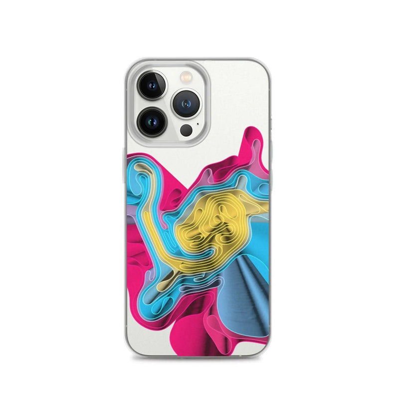 Load image into Gallery viewer, Warm Colorful Waves Flexible Clear iPhone Case Bump Resistant Corners CREATIVETECH