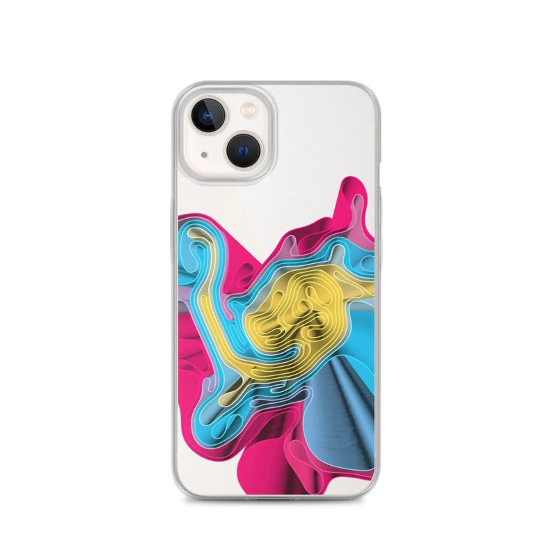 Load image into Gallery viewer, Warm Colorful Waves Flexible Clear iPhone Case Bump Resistant Corners CREATIVETECH