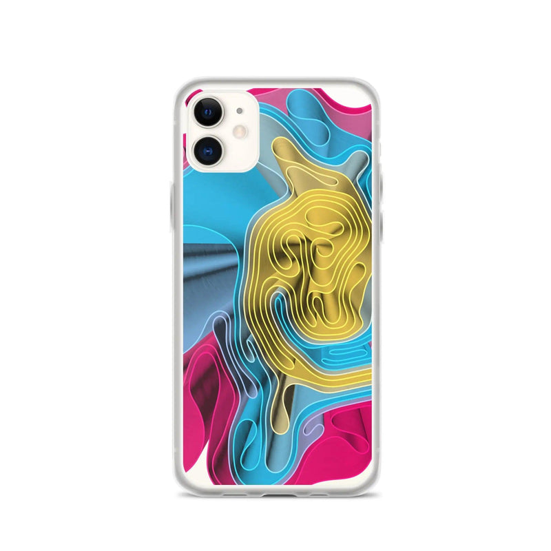 Load image into Gallery viewer, Warm Colorful Waves Variation Flexible Clear iPhone Case Bump Resistant Corners CREATIVETECH