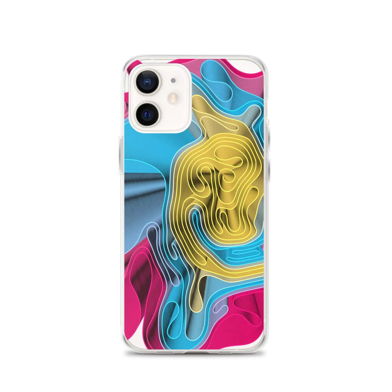 Load image into Gallery viewer, Warm Colorful Waves Variation Flexible Clear iPhone Case Bump Resistant Corners CREATIVETECH