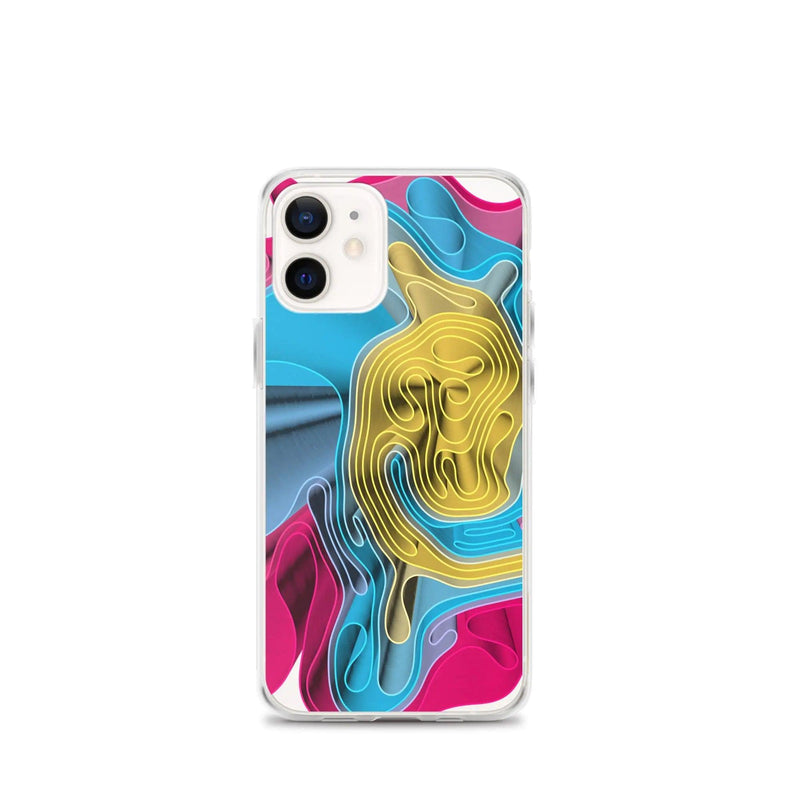 Load image into Gallery viewer, Warm Colorful Waves Variation Flexible Clear iPhone Case Bump Resistant Corners CREATIVETECH