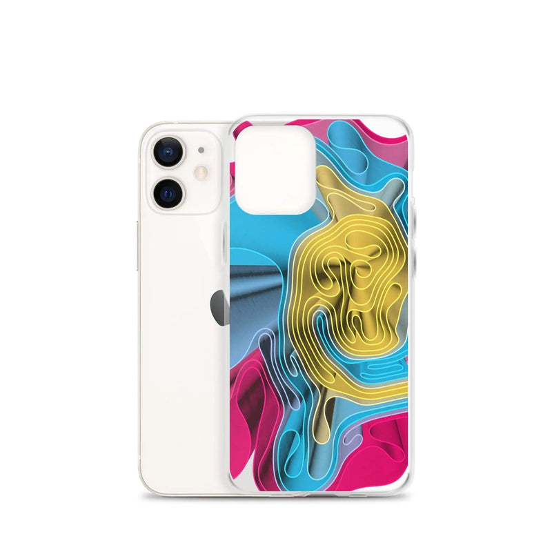 Load image into Gallery viewer, Warm Colorful Waves Variation Flexible Clear iPhone Case Bump Resistant Corners CREATIVETECH