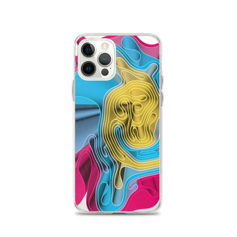 Load image into Gallery viewer, Warm Colorful Waves Variation Flexible Clear iPhone Case Bump Resistant Corners CREATIVETECH