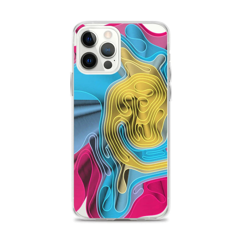 Load image into Gallery viewer, Warm Colorful Waves Variation Flexible Clear iPhone Case Bump Resistant Corners CREATIVETECH