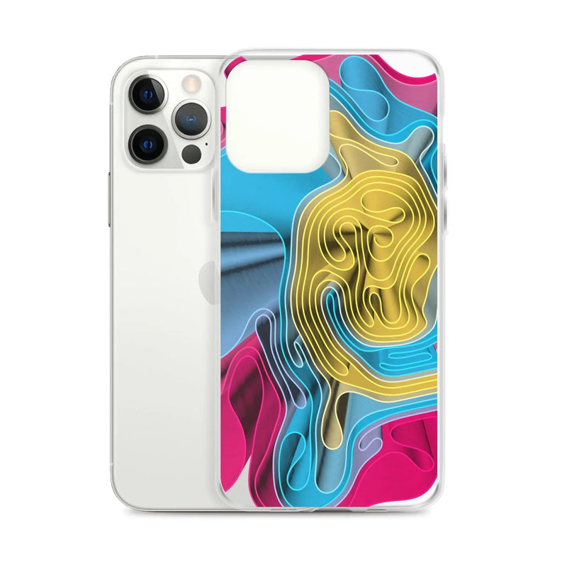 Load image into Gallery viewer, Warm Colorful Waves Variation Flexible Clear iPhone Case Bump Resistant Corners CREATIVETECH