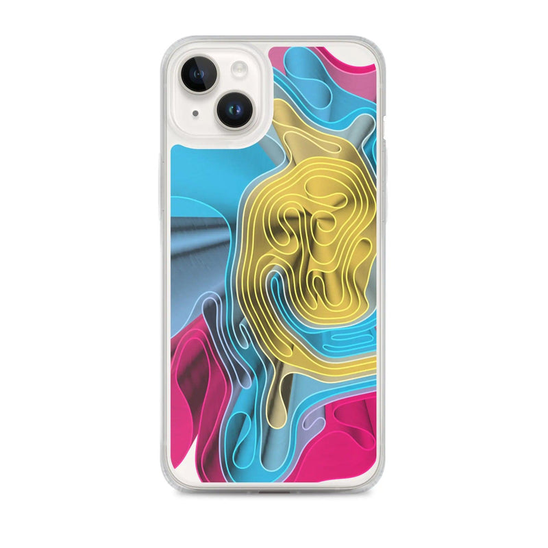 Load image into Gallery viewer, Warm Colorful Waves Variation Flexible Clear iPhone Case Bump Resistant Corners CREATIVETECH
