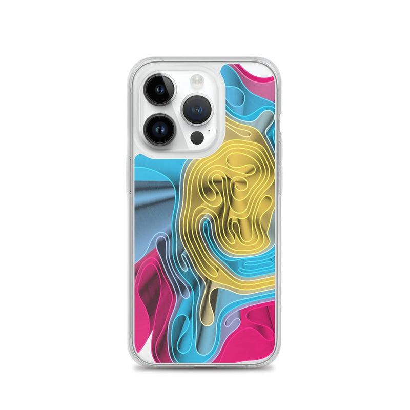 Load image into Gallery viewer, Warm Colorful Waves Variation Flexible Clear iPhone Case Bump Resistant Corners CREATIVETECH