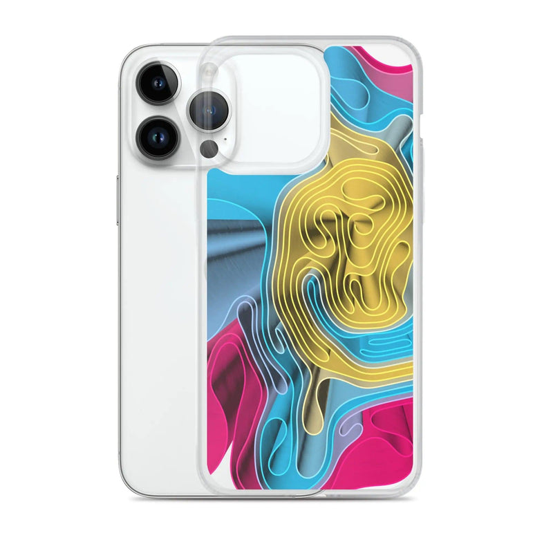 Load image into Gallery viewer, Warm Colorful Waves Variation Flexible Clear iPhone Case Bump Resistant Corners CREATIVETECH