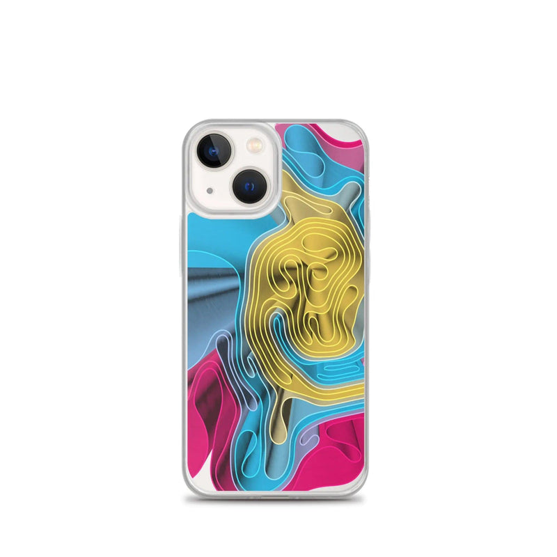 Load image into Gallery viewer, Warm Colorful Waves Variation Flexible Clear iPhone Case Bump Resistant Corners CREATIVETECH