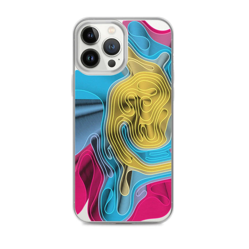 Load image into Gallery viewer, Warm Colorful Waves Variation Flexible Clear iPhone Case Bump Resistant Corners CREATIVETECH