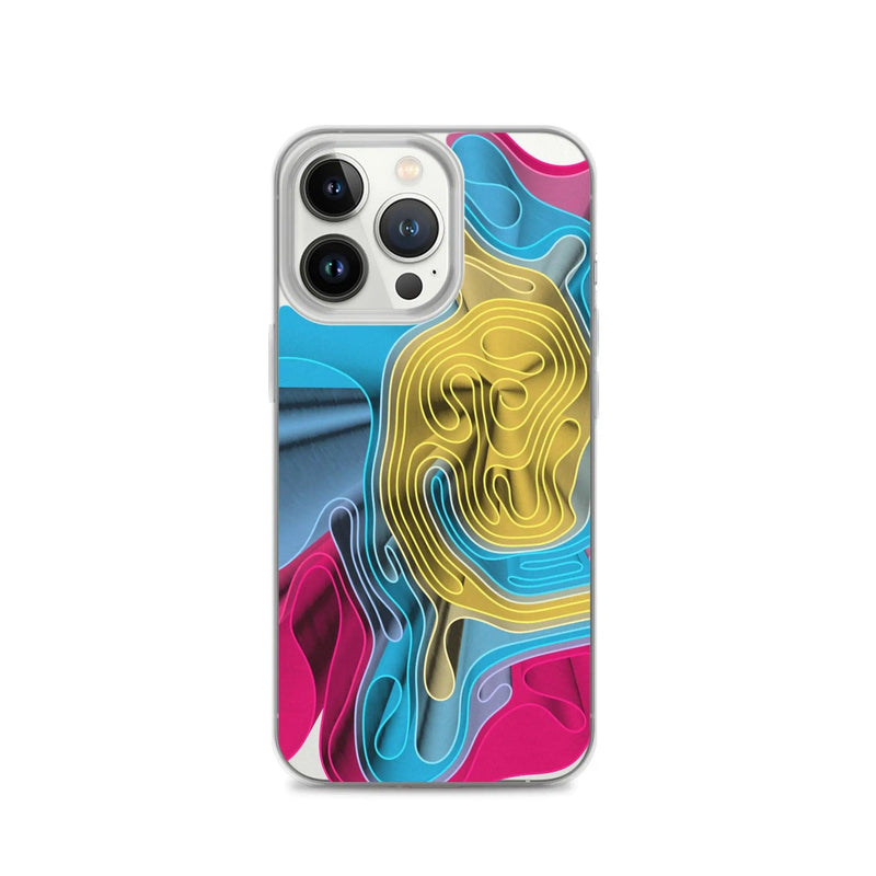 Load image into Gallery viewer, Warm Colorful Waves Variation Flexible Clear iPhone Case Bump Resistant Corners CREATIVETECH