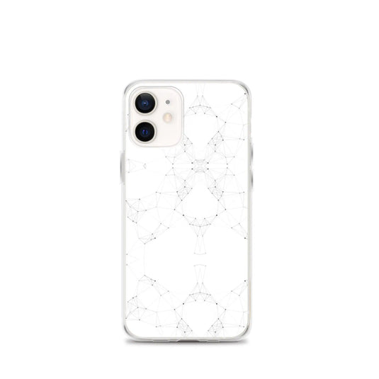 White Black Cyber Polygon Flexible Clear iPhone Case Bump Resistant Corners CREATIVETECH