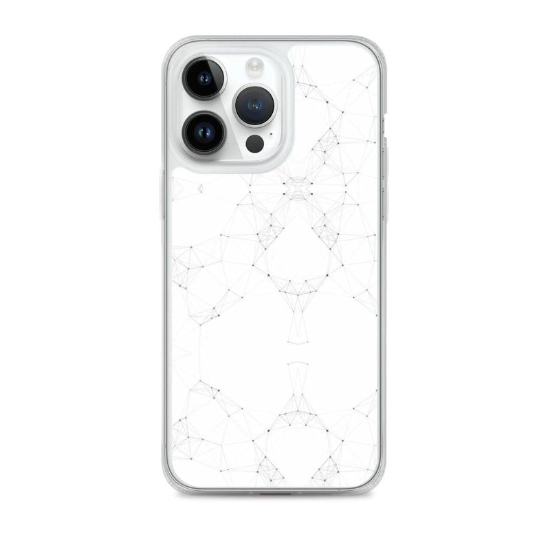 Load image into Gallery viewer, White Black Cyber Polygon Flexible Clear iPhone Case Bump Resistant Corners CREATIVETECH