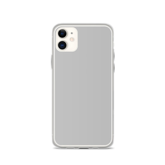 Plain Color Silver Grey iPhone Case Clear Bump Resistant Flexible CREATIVETECH