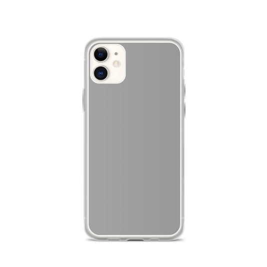 Plain Color Nobel Grey iPhone Case Clear Bump Resistant Flexible CREATIVETECH