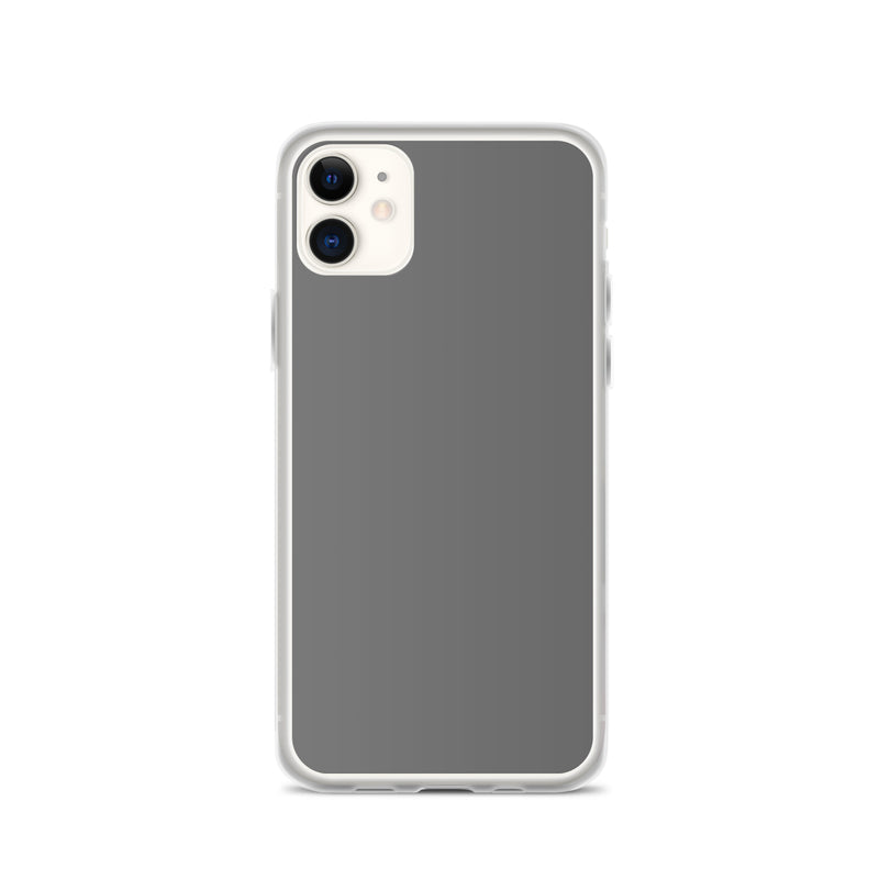 Load image into Gallery viewer, Plain Color Grey iPhone Case Clear Bump Resistant Flexible CREATIVETECH