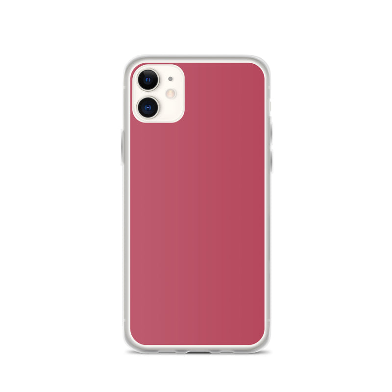 Load image into Gallery viewer, Plain Color Hippie Pink iPhone Case Clear Bump Resistant Flexible CREATIVETECH
