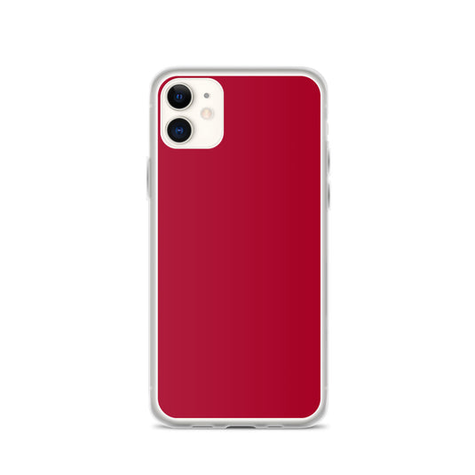 Plain Color Carmine Red iPhone Case Clear Bump Resistant Flexible CREATIVETECH