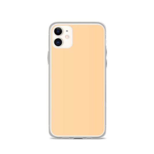 Plain Color Frangipani Orange iPhone Case Clear Bump Resistant Flexible CREATIVETECH