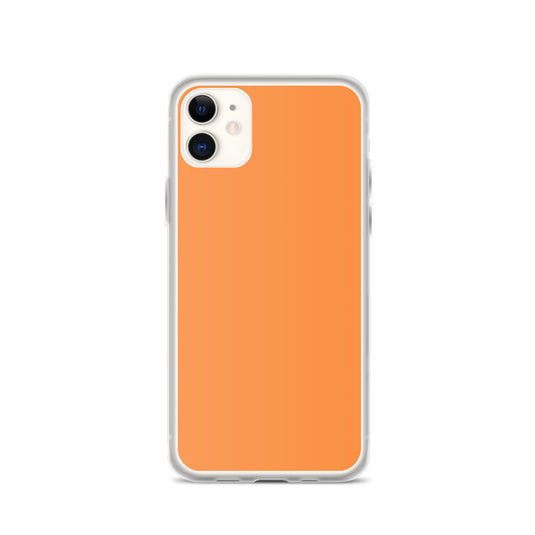 Plain Color Sea Buckthorn Orange iPhone Case Clear Bump Resistant Flexible CREATIVETECH